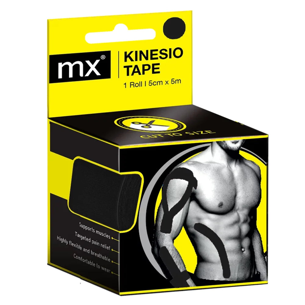 mx Kinesio Tape - Black 5cm x 5m