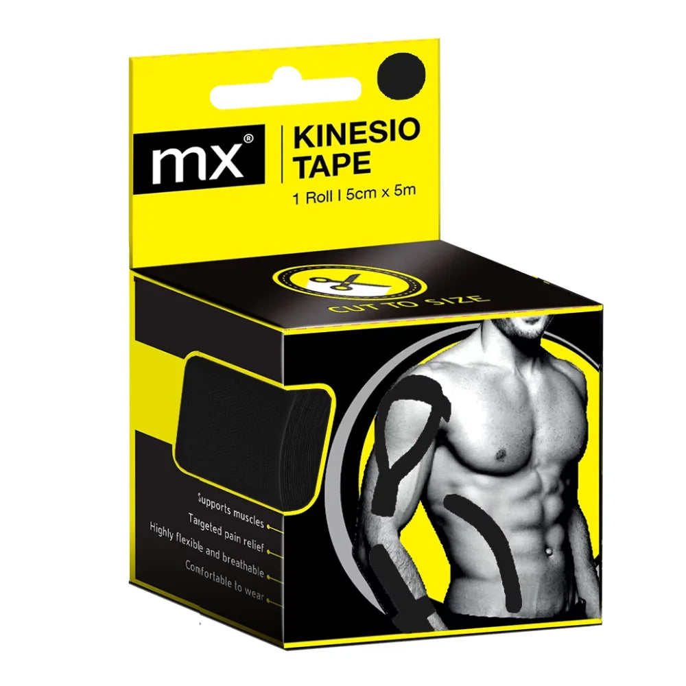 mx Kinesio Tape - Black (ROLL) 5cm x 30m