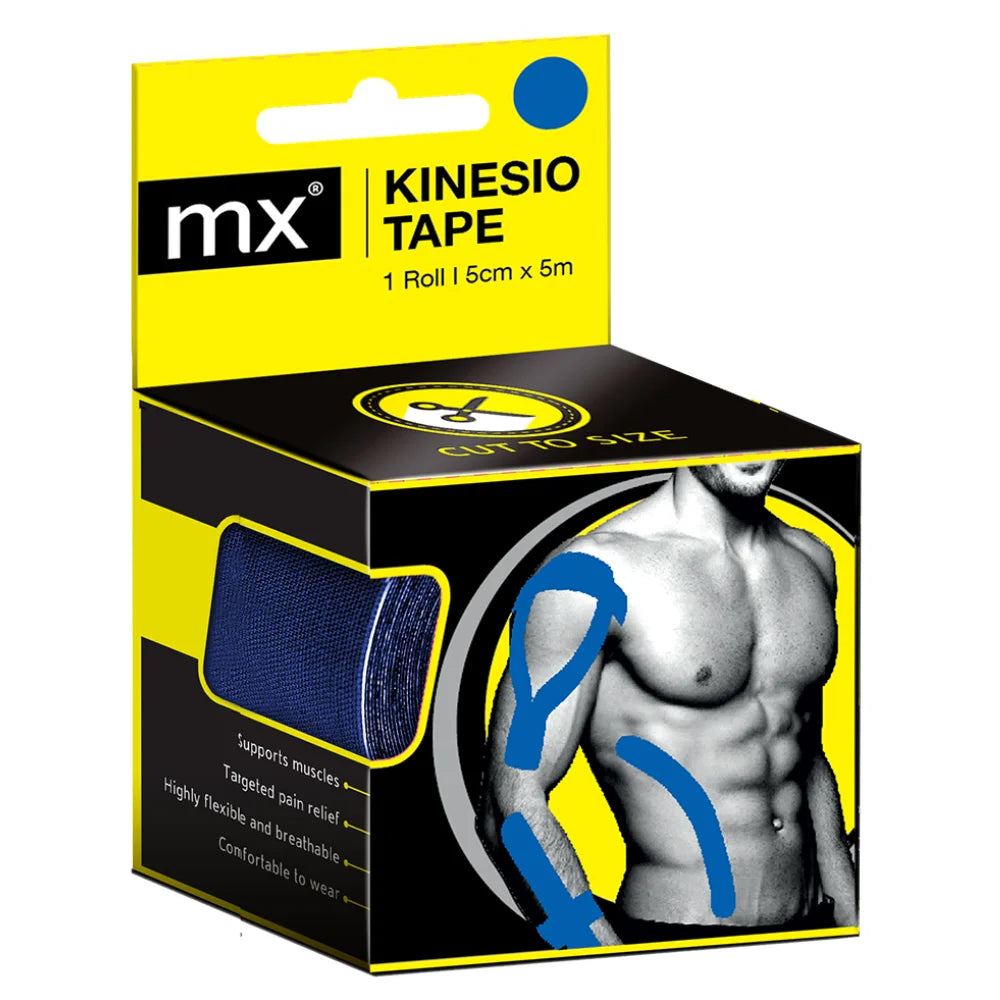 mx Kinesio Tape - Blue (ROLL) 5cm x 30m