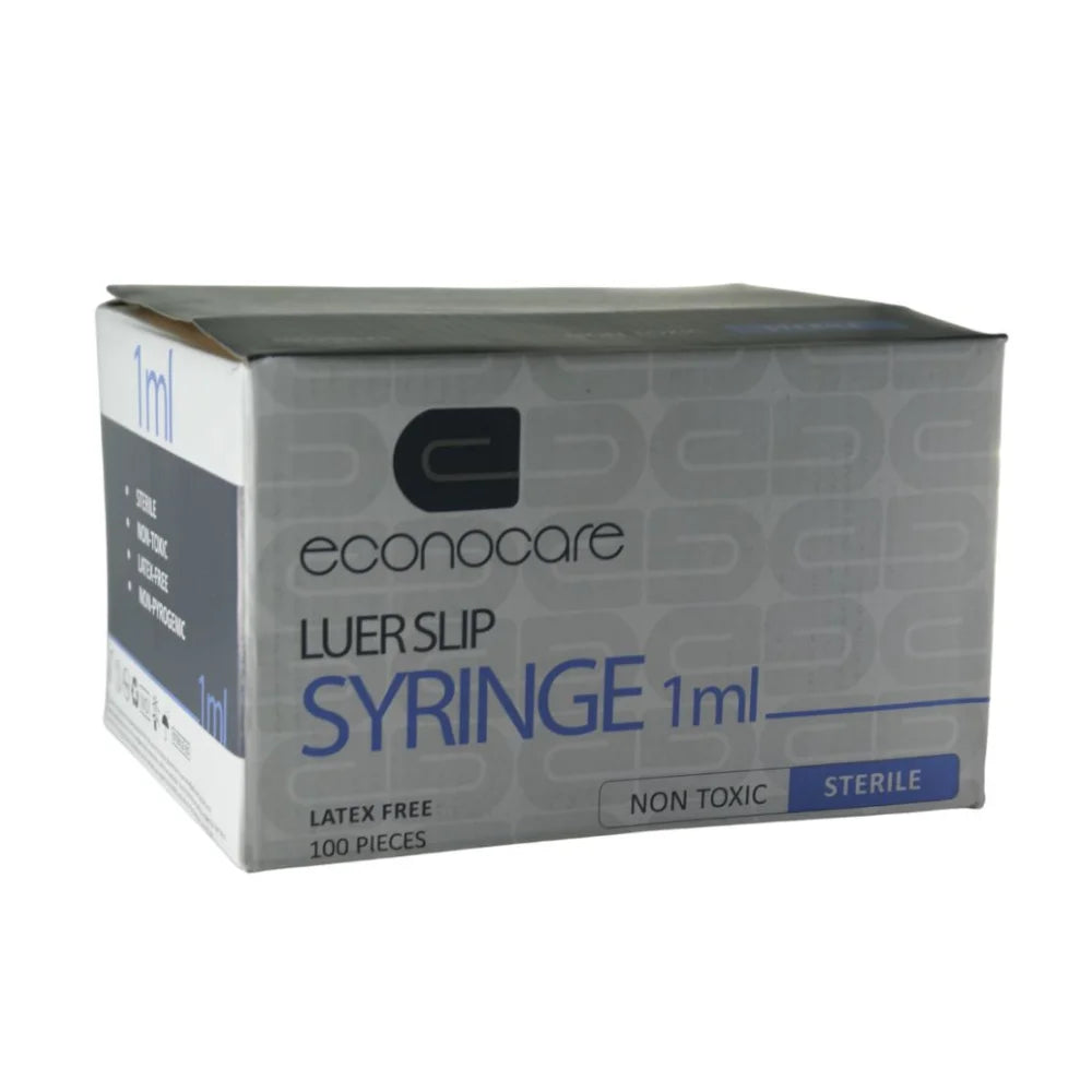 Econocare Syringe 1ml Luer Slip