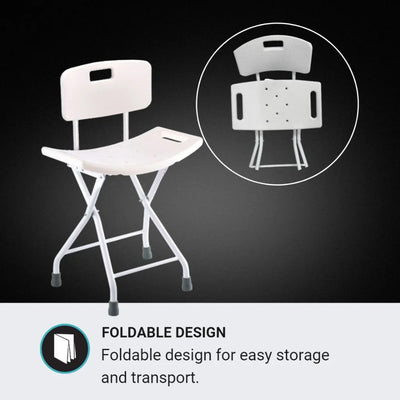 MX Shower Chair Foldable with Backrest-Image 1