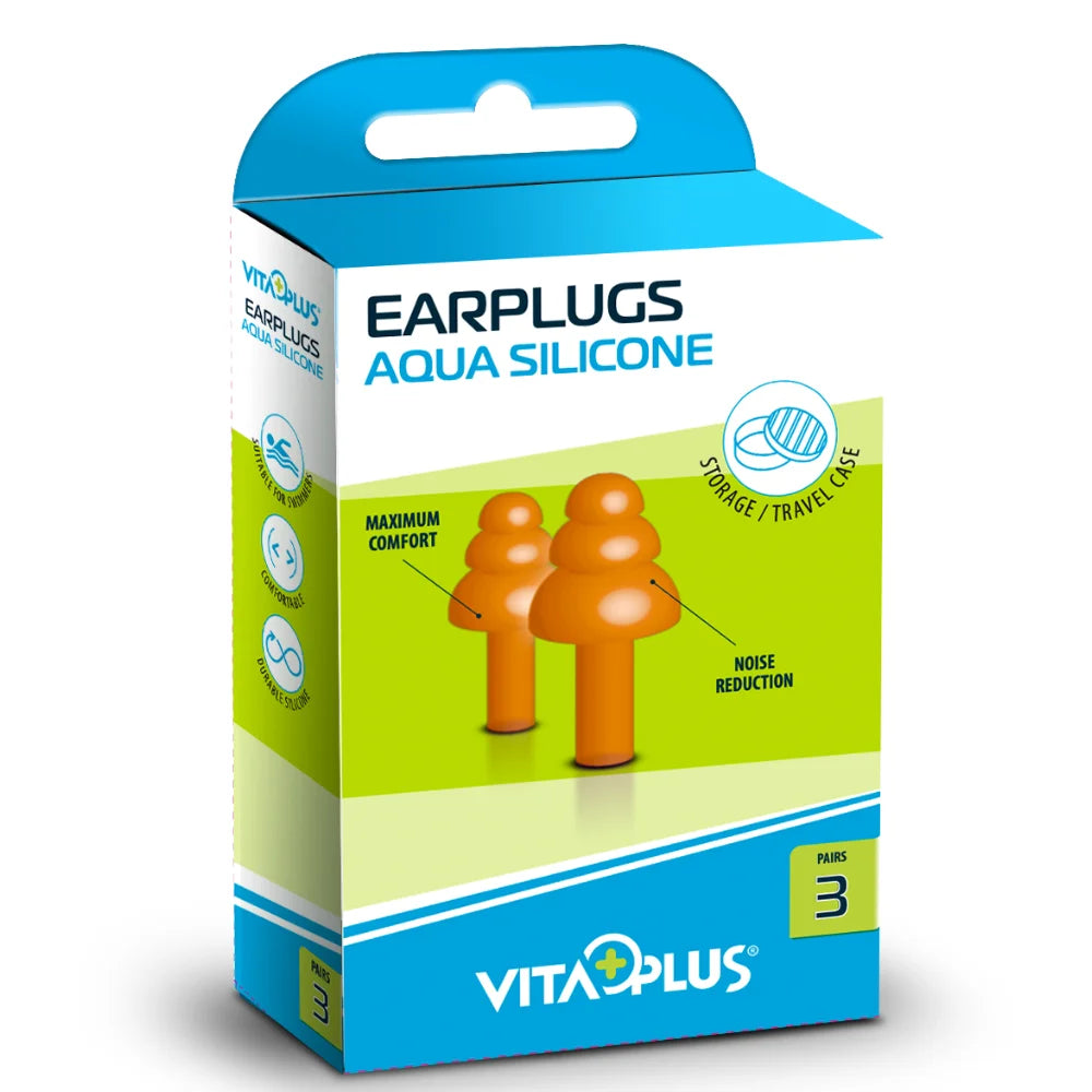 VP Ear Plugs Aqua Silicone (3 Pairs)