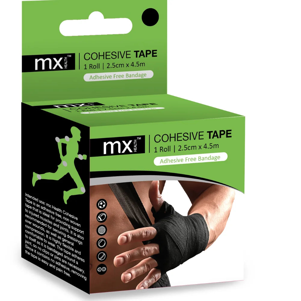 mx Cohesive Tape Black 2.5cm x 4.5m