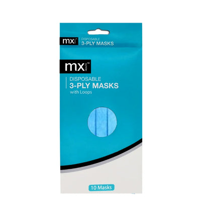 mx Face Mask 3ply Disposable (10's)-Image 2