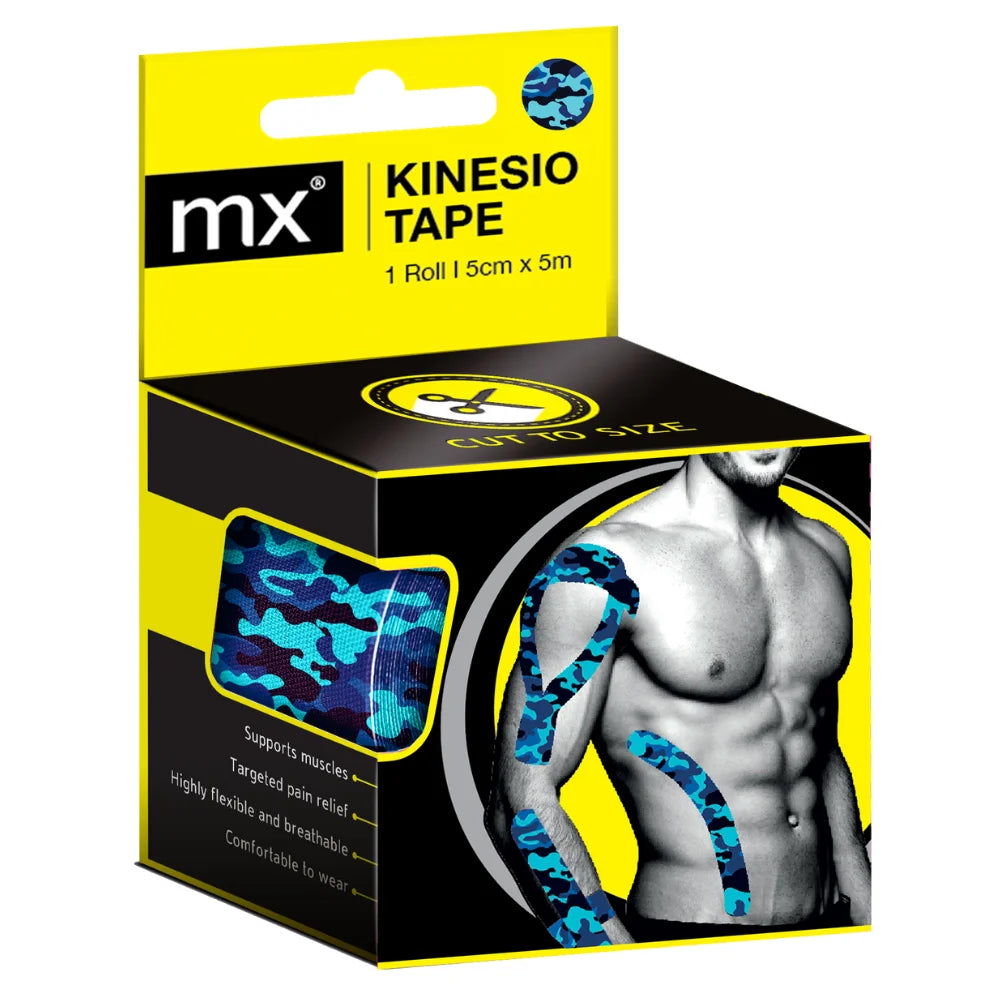 mx Kinesio Tape - Camo Blue 5cm x 5m