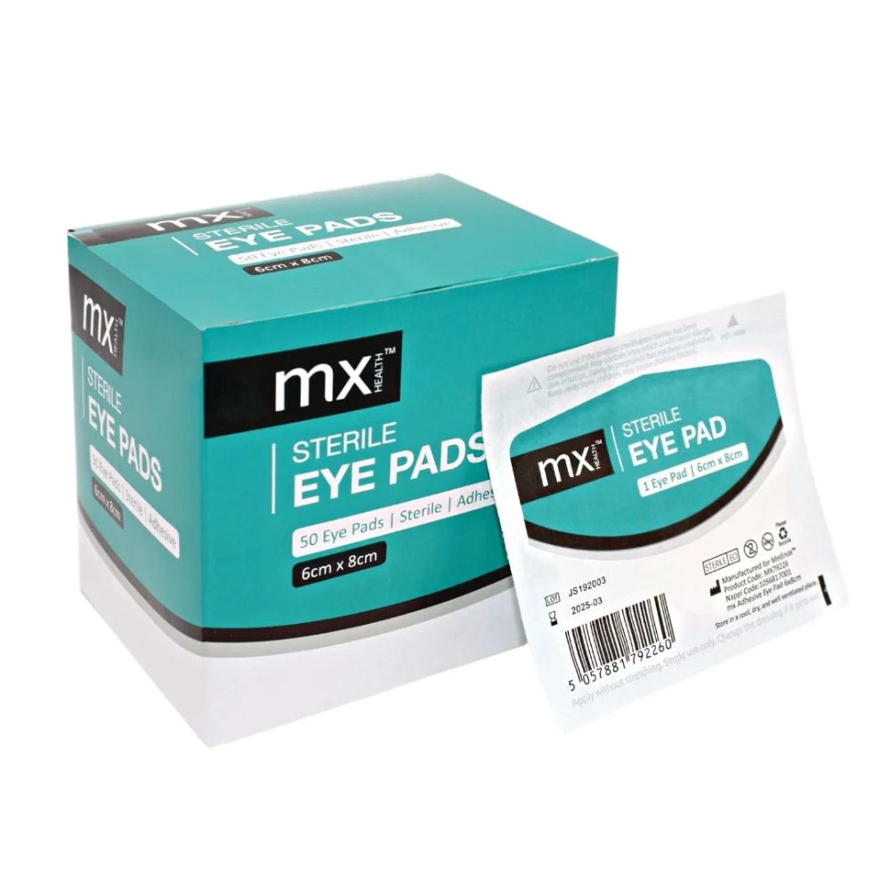 mx Sterile Eye Pads Adhesive 6x8cm (50's)_Image 1